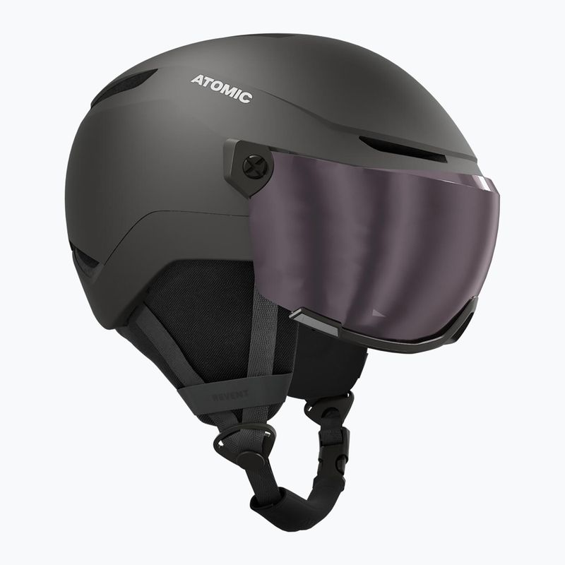 Kinder-Skihelm Atomic Revent Visor Jr black/red flash