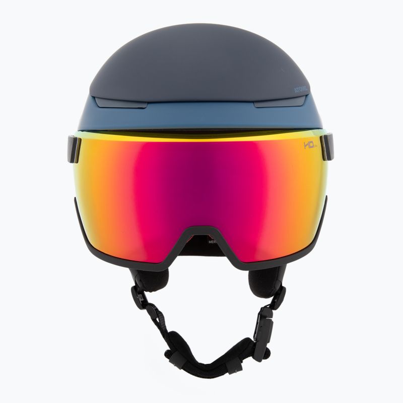 Skihelm Atomic Revent GT Amid Visor HD deep ocean/red hd 2