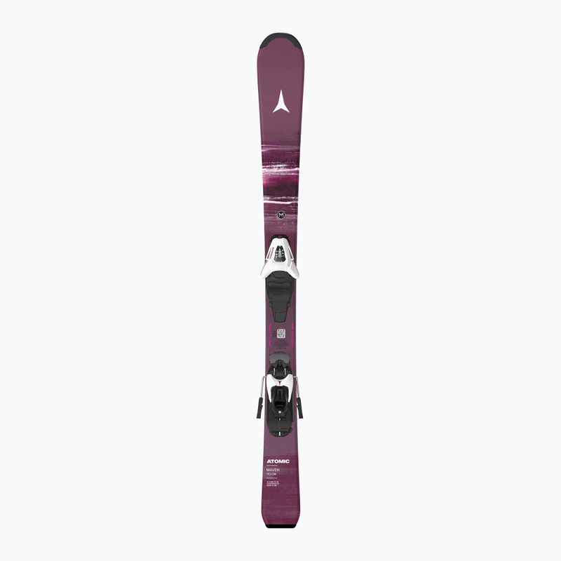 Kinder-Alpinski mit Bindung Atomic Maven Jr 100-120 + C5 GW red plum 2