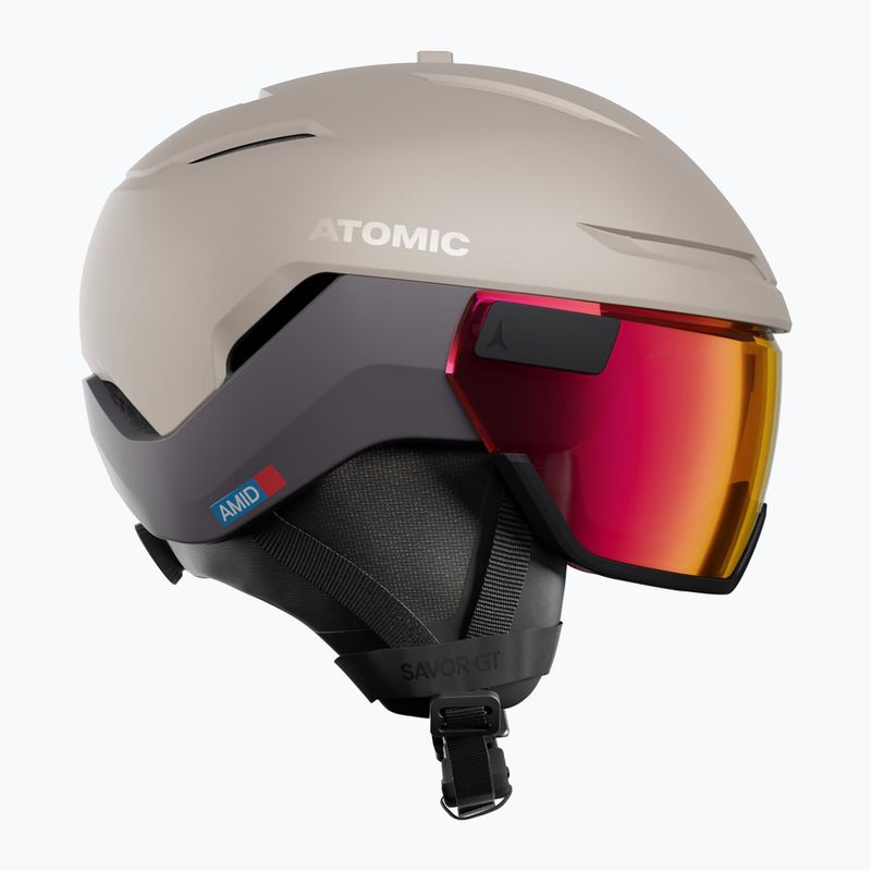 Skihelm Atomic Savor GT Amid Visor Photo sand/red photo