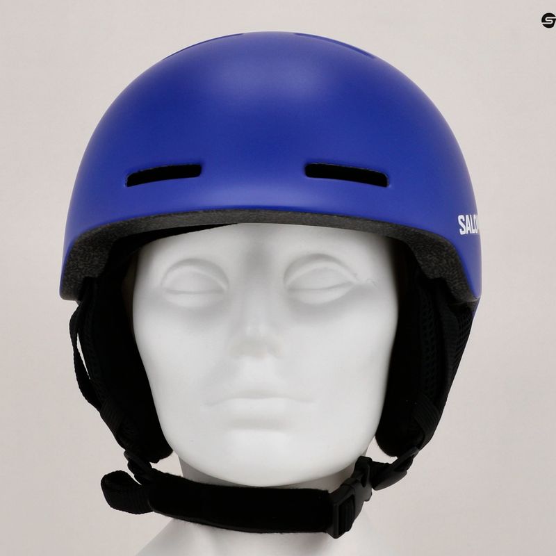 Kinderskihelm Salomon Orka race blau 12