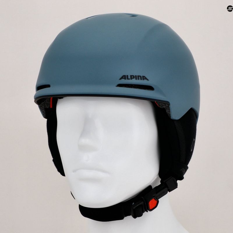 Alpina Brix dirt/blau matt Skihelm 10