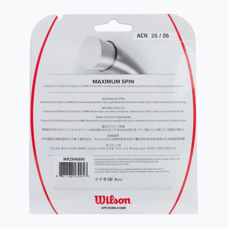 Wilson Revolve 16 Tennissaite 12 2m schwarz WRZ946800+ 2