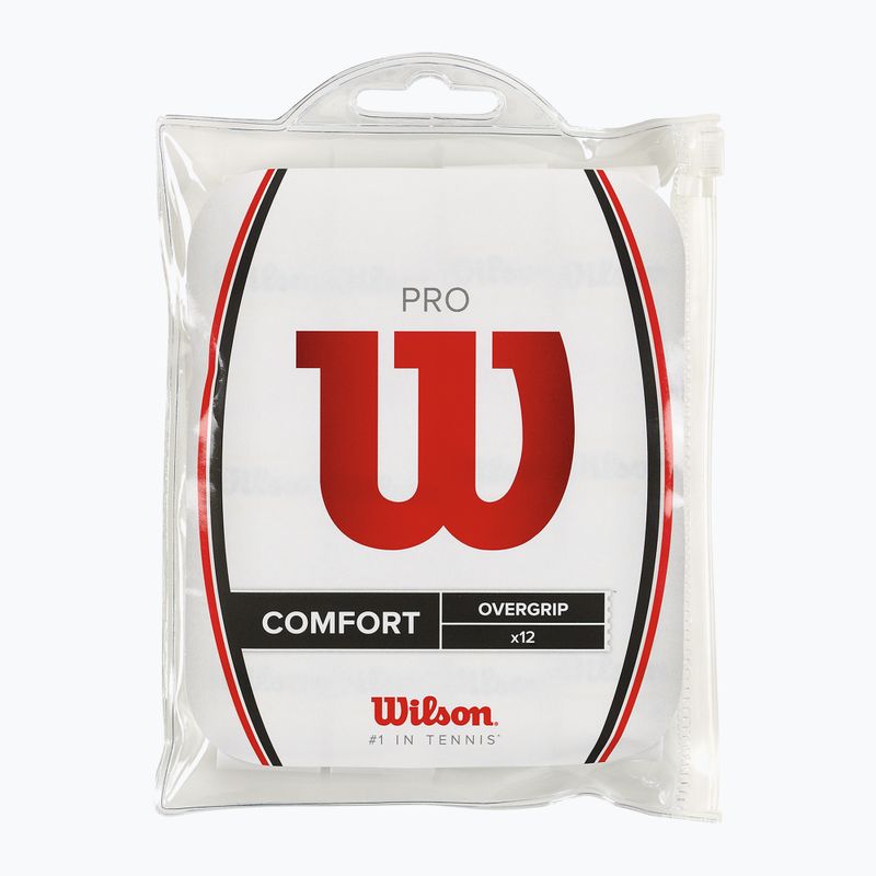Griffbänder für Tennisschläger Wilson Pro Overgrip 12 Stk. white