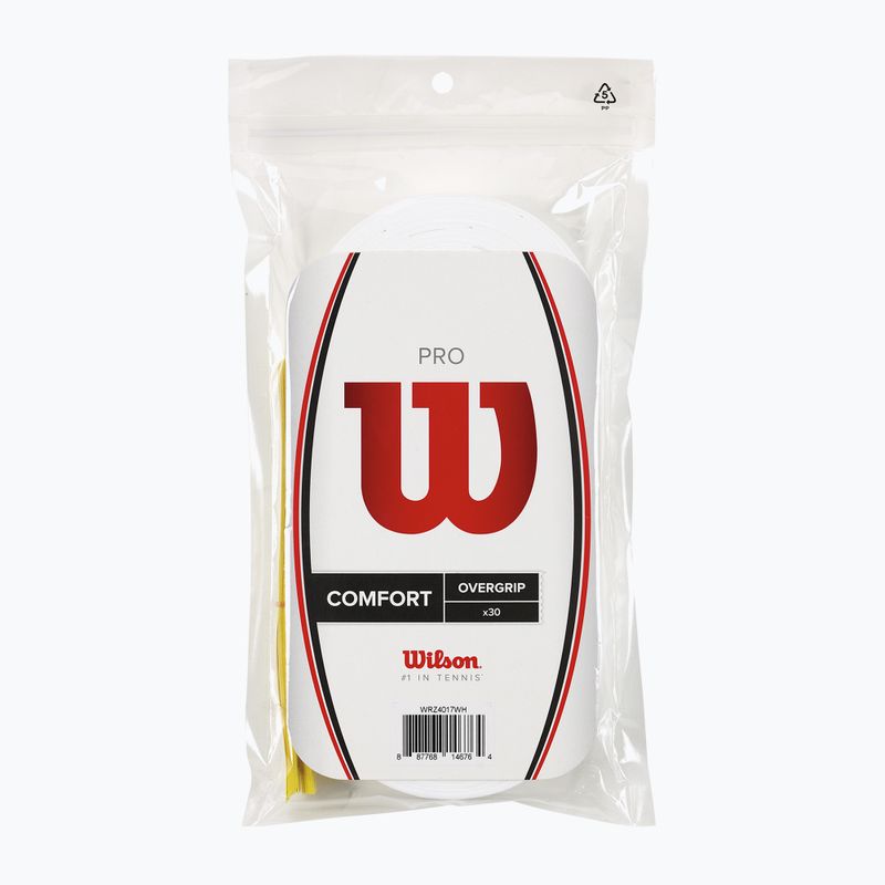 Griffbänder für Tennisschläger Wilson Pro Overgrip 30 Stk. white