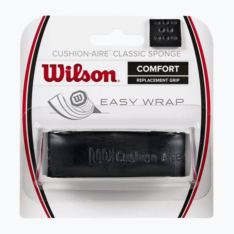 Wilson Cushion Aire Classic Schwammgriffband für Tennisschläger schwarz