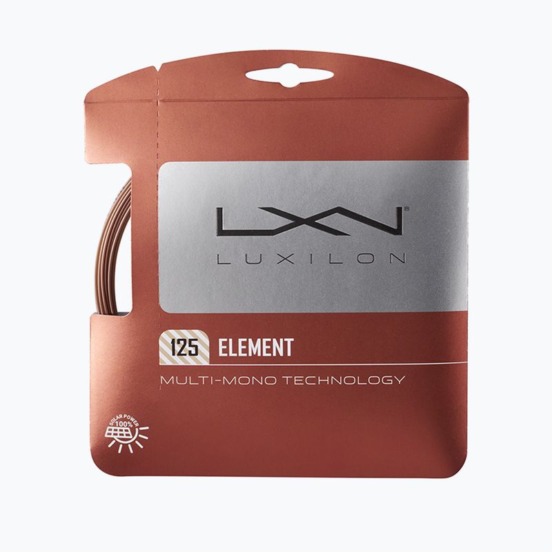 Tennissaite Luxilon Element 125 Satz 12 2 m braun WRZ990105+