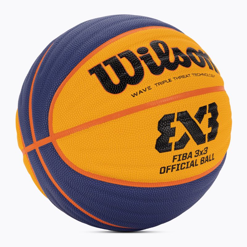 Wilson Fiba 3x3 Spiel blau/gelb Basketball Größe 6 2