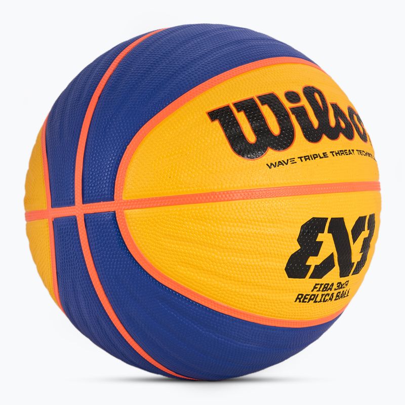 Wilson Fiba 3x3 Replica RBR Basketball blau/gelb Größe 6 2