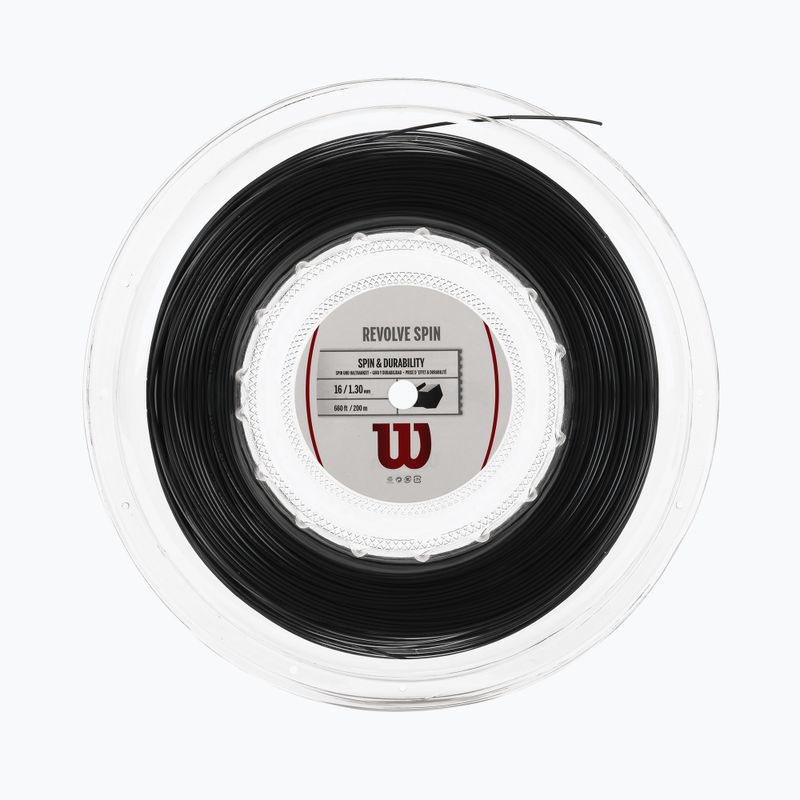 Wilson Revolve Spin 16 200 m Tennissaite schwarz WRZ907600