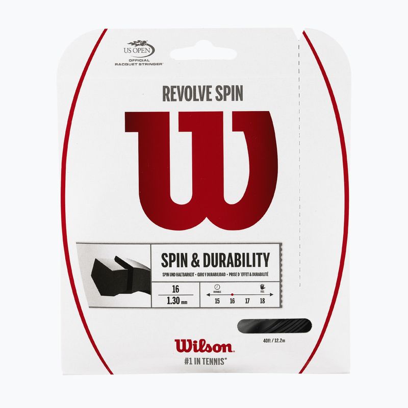 Wilson Revolve Spin 16 Set Tennissaite 12 2m schwarz WRZ957000+