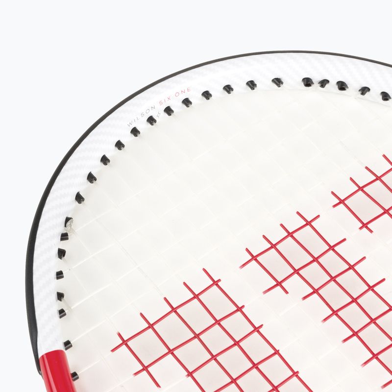 Wilson Six.One Team 95 Cvr Tennisschläger rot und weiß WRT73640U 6