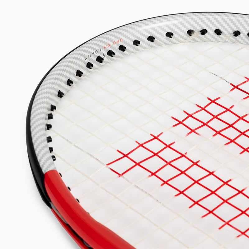 Wilson Six.One Lite 102 CVR Tennisschläger rot und weiß WRT73660U 6