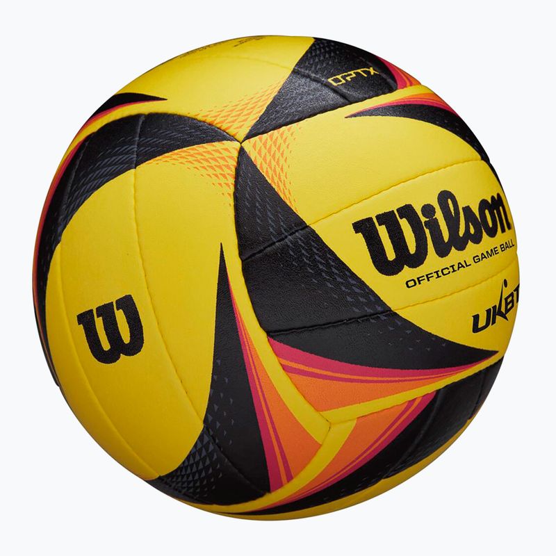 Beachvolleyball Wilson OPTX AVP VB OFFICIAL GB yellow Größe 5 3