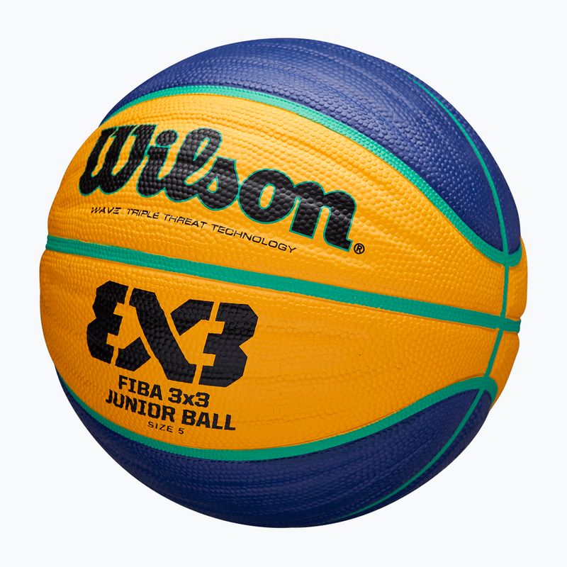 Wilson Fiba 3x3 Junior blau/gelb Kinder Basketball Größe 5