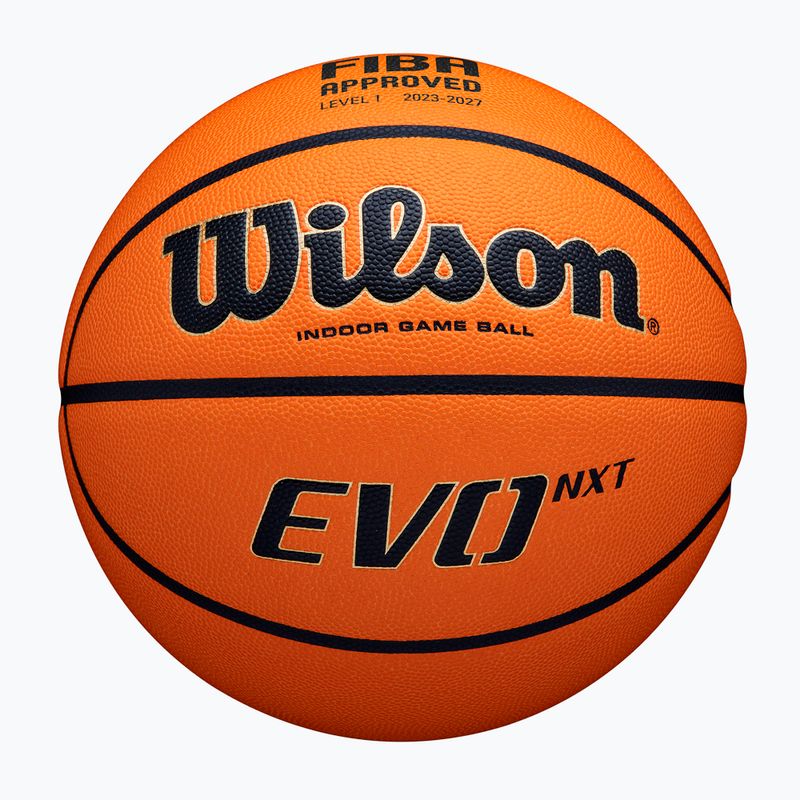 Wilson Basketball EVO NXT Fiba Game Ball orange Größe 7