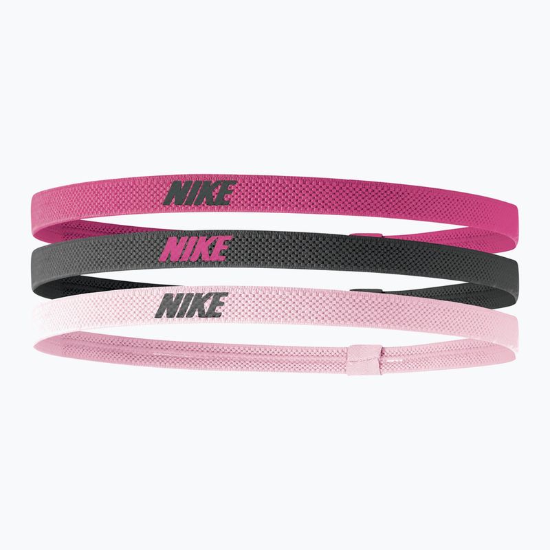 Kopfband Nike Elastic Headbands 2.0 3 Stk. sPaark/gridiron/pink glaze