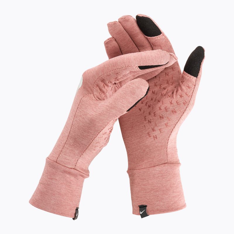 Damen Laufhandschuhe Nike Fleece RG rot stardust/rot stardust/silber