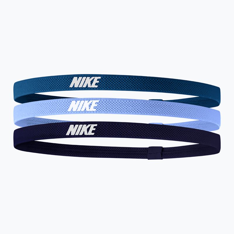 Kopfband Nike Elastic Headbands 2.0 3 Stk. industrial blue/university blue/purple ink