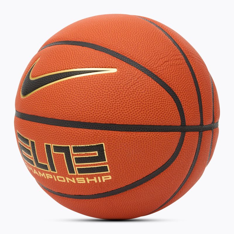 Basketball Nike Elite Championship 8P 2.0 Deflated amber court/black/metallic gold/black Größe 6 2