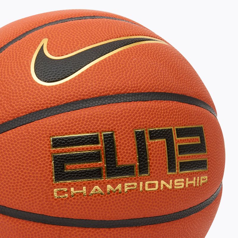 Basketball Nike Elite Championship 8P 2.0 Deflated amber court/black/metallic gold/black Größe 6 3