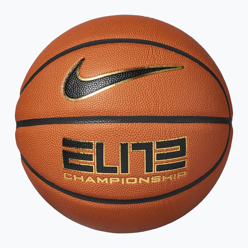 Basketball Nike Elite Championship 8P 2.0 Deflated amber court/black/metallic gold/black Größe 6 4