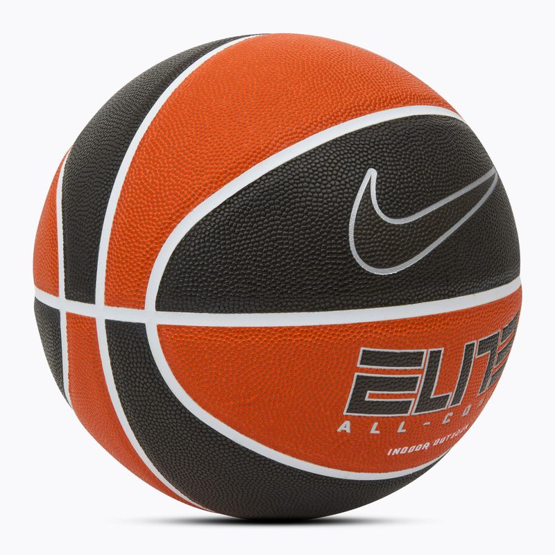 Basketball Nike Elite All Court 8P 2.0 Deflated amber/white/metallic silver/black Größe 7 2