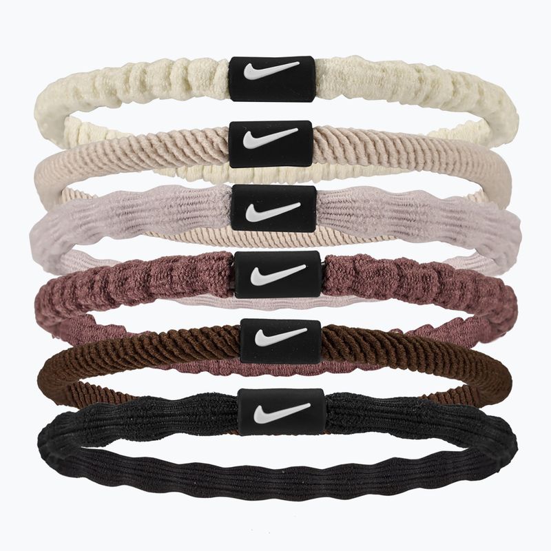 Haargummis Nike Flex Hair Tie 6 Stk. sail/lt orewood brn/white