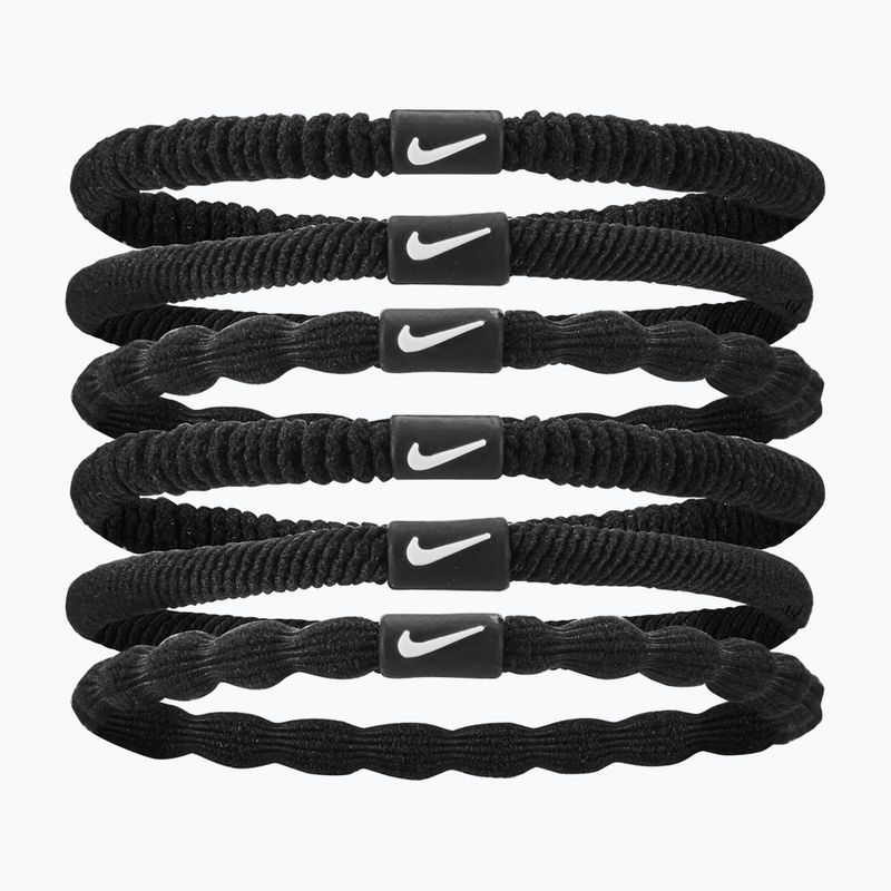 Haargummis Nike Flex Hair Tie 6 Stk. black/black/white