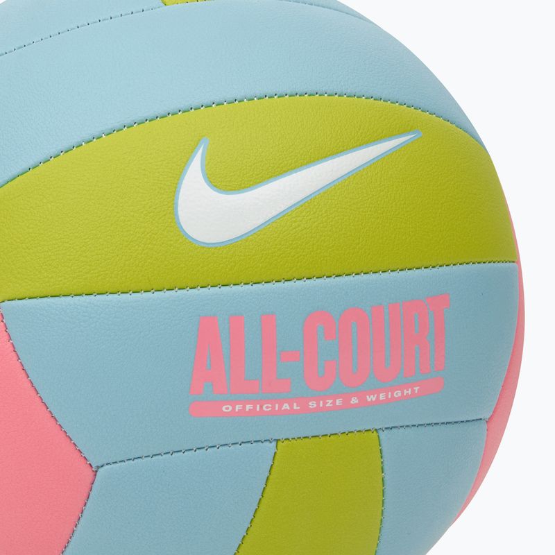 Volleyball Nike All Court Volleyball coral chalk/ocean bliss/bright cactus/white Größe 5 3