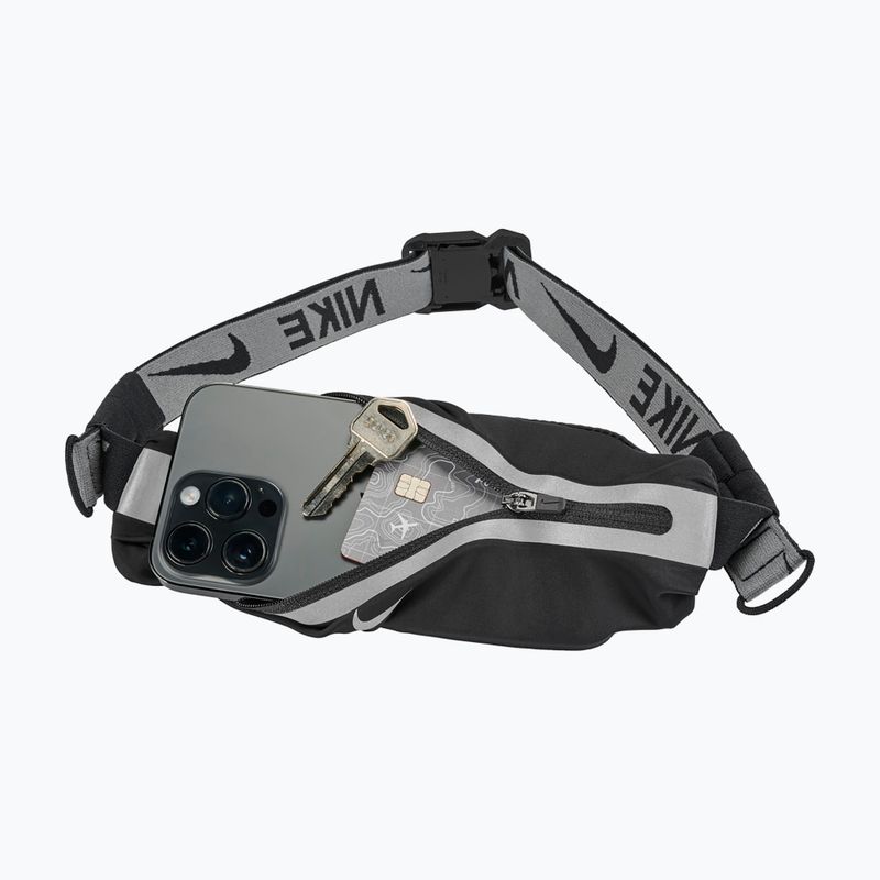 Nike Slim 4.0 Laufgürtel schwarz/schwarz/silber 7