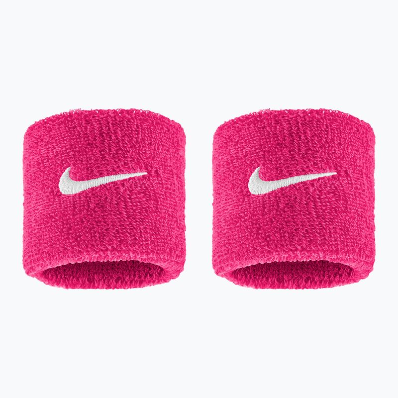 Schweißbänder fürs Handgelenk Nike Swoosh Classic Wristbands 2 Stück vivid pink/white