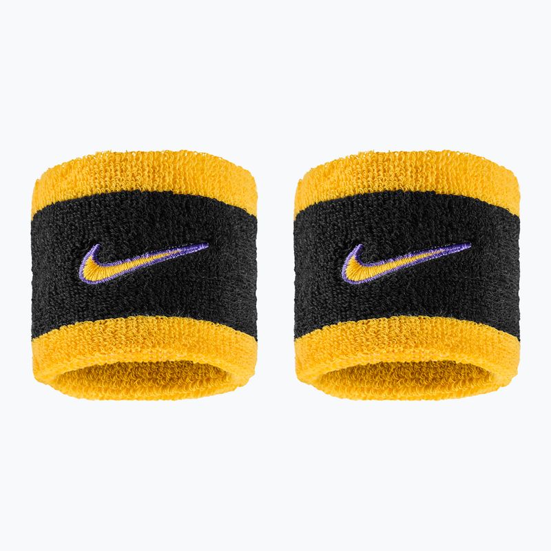 Schweißbänder fürs Handgelenk Nike Swoosh Classic Wristbands 2 Stk. black/court purple/university gold