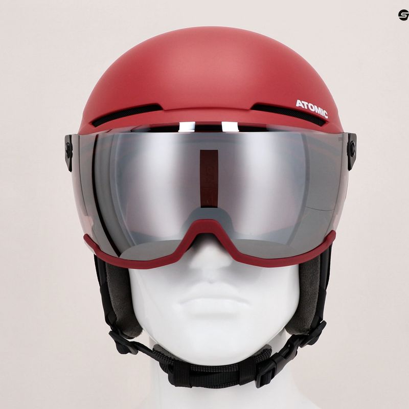 Atomic Savor Visor Stereo Skihelm dunkelrot 9