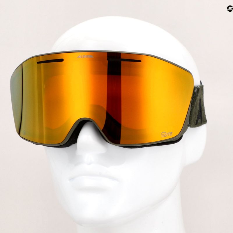 Alpina Nendaz Q-Lite S2 oliv-matt/gold Skibrille 5