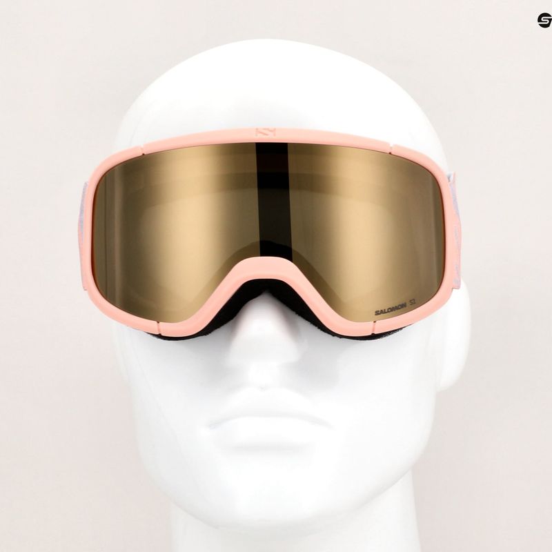Salomon Lumi Flash tropischer Pfirsich/Blitzgold Kinder-Skibrille