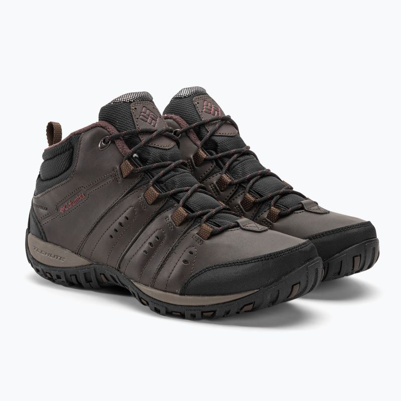 Columbia Woodburn II Chukka WP Omni-Heat Herren-Trekkingstiefel Cordovan/Granatrot 4