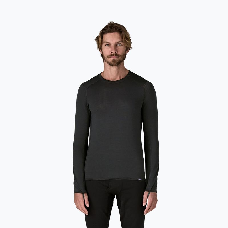 Herren-Thermoaktivshirt Patagonia Cap Thermal Weight Crew schwarz 2