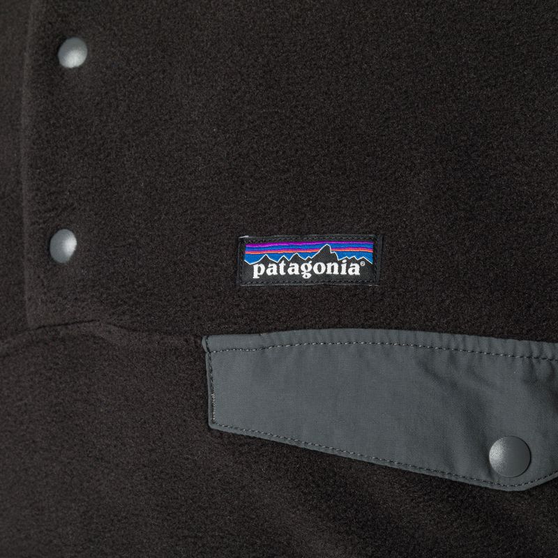 Patagonia Herren Fleece-Sweatshirt Synch Snap-T P/O schwarz m/forge grau 5