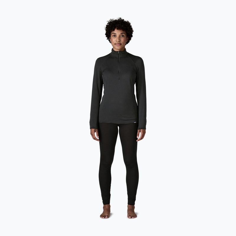 Women's Patagonia Cap Thermal Gewicht Zip Neck Sweatshirt schwarz 2