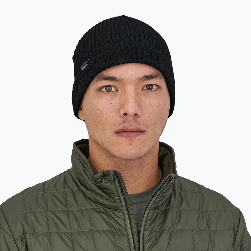 Patagonia Fishermans Rolled Beanie Wintermütze schwarz 2