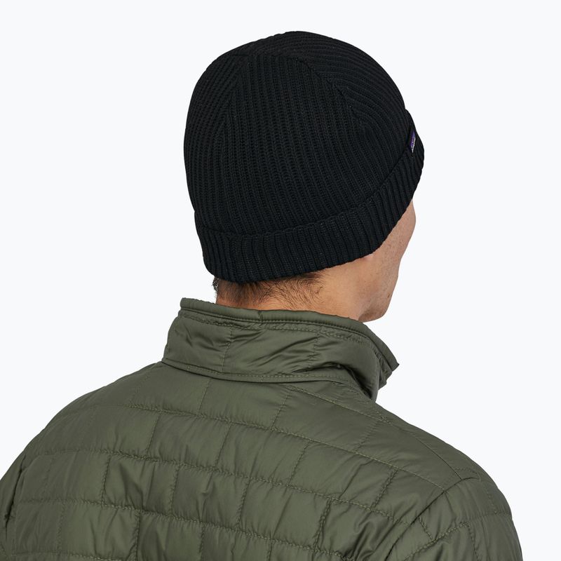 Patagonia Fishermans Rolled Beanie Wintermütze schwarz