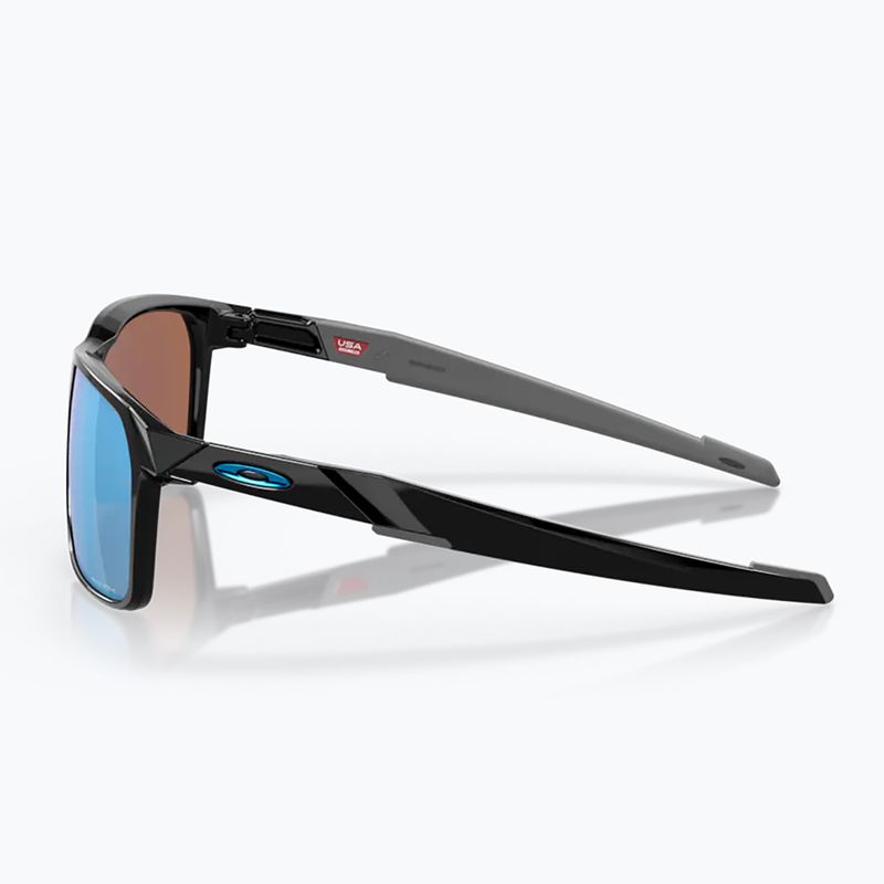 Oakley Portal X Sonnenbrille poliert schwarz/prizm tiefes Wasser polarisiert 8