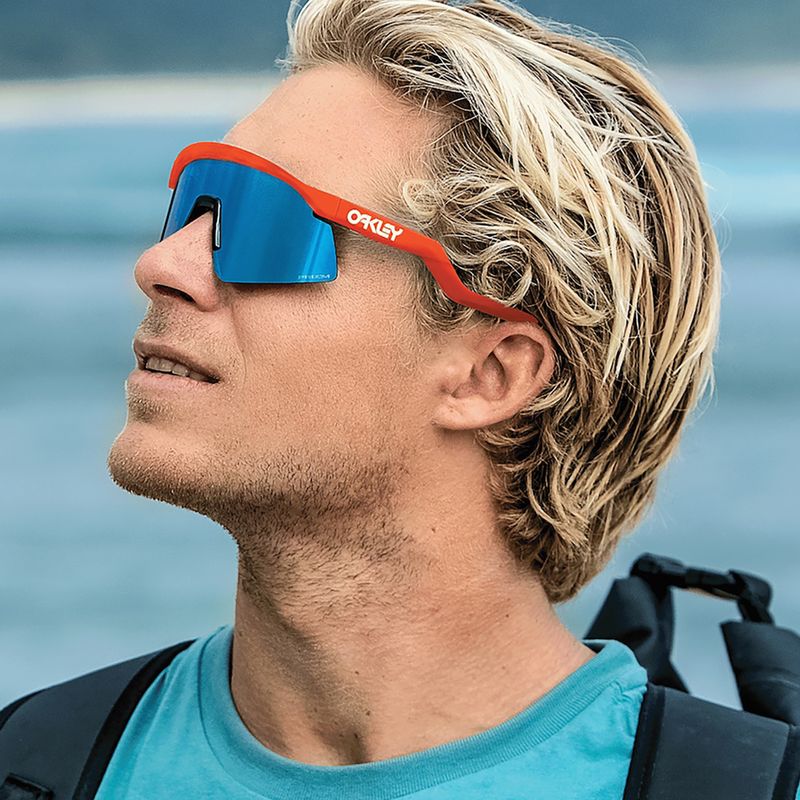 Oakley Hydra Neon Orange/Prisma Saphir-Sonnenbrille 12