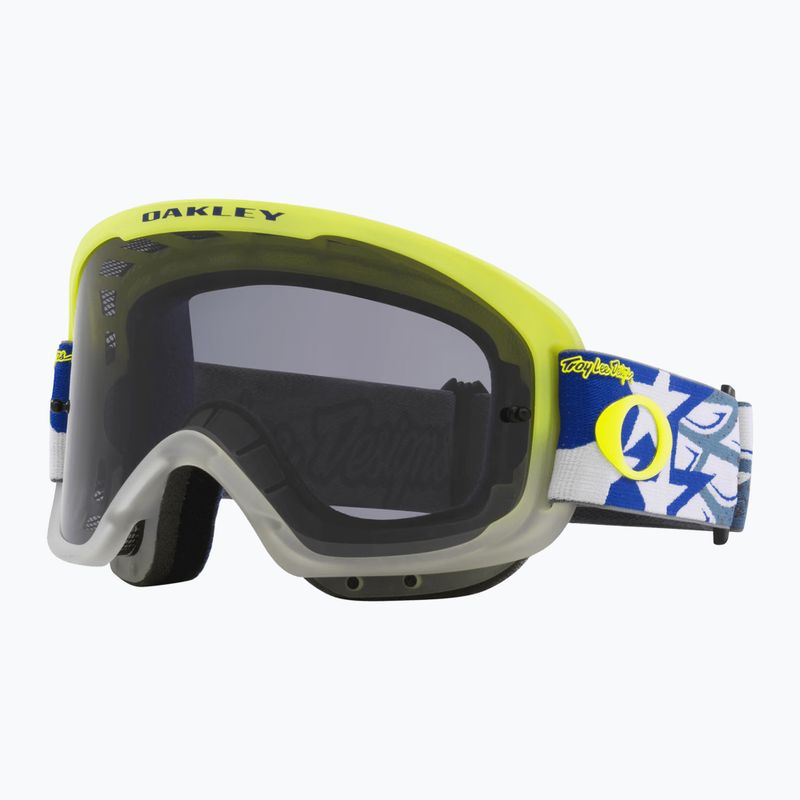 Oakley O Frame 2.0 Pro MTB Radsportbrille tld blaue Flügel/dunkel grau