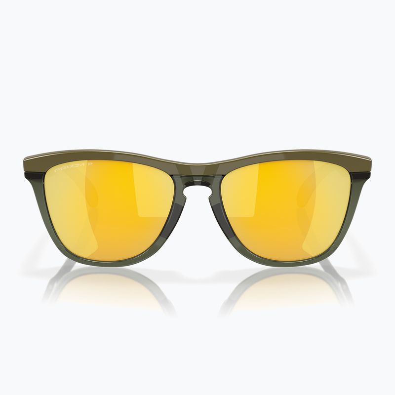 Oakley Frogskins Bereich dunkle Bürste/prizm 24k polarisierte Sonnenbrille 6