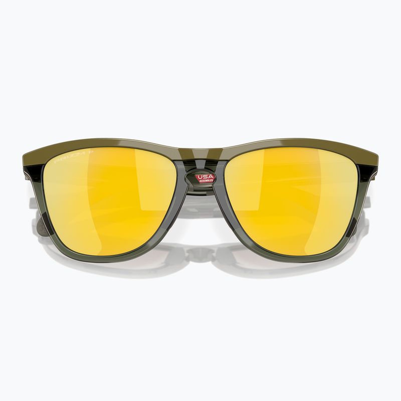Oakley Frogskins Bereich dunkle Bürste/prizm 24k polarisierte Sonnenbrille 9
