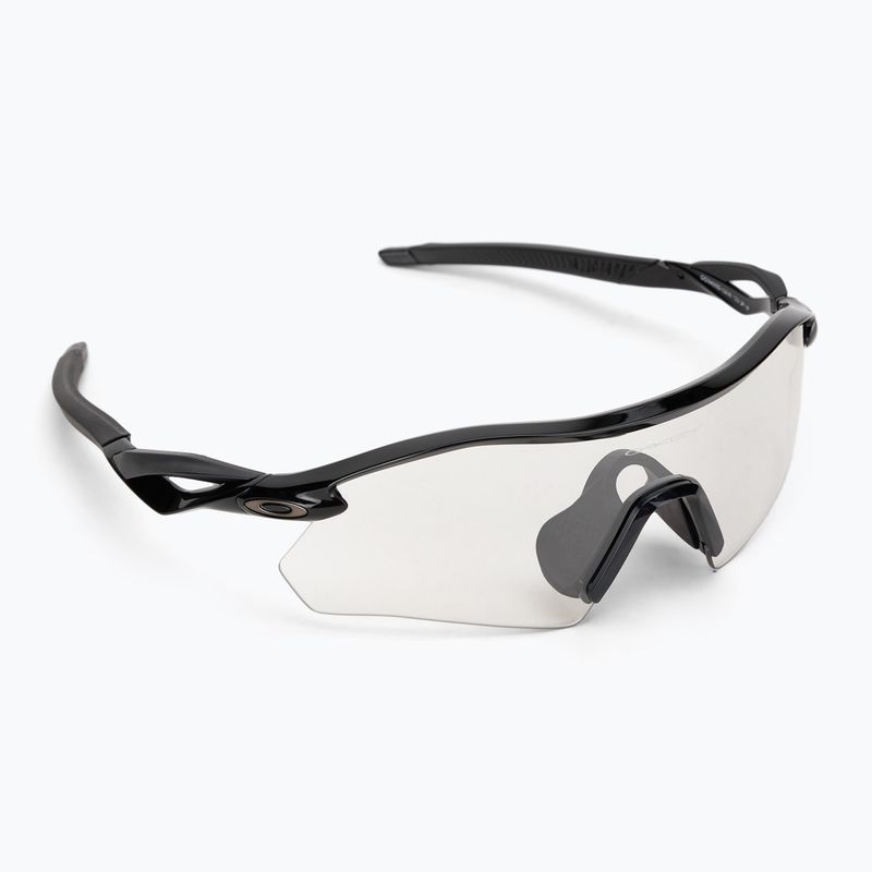 Oakley Radar Plate poliert schwarz/klar bis schwarz irid phototrope Sonnenbrille