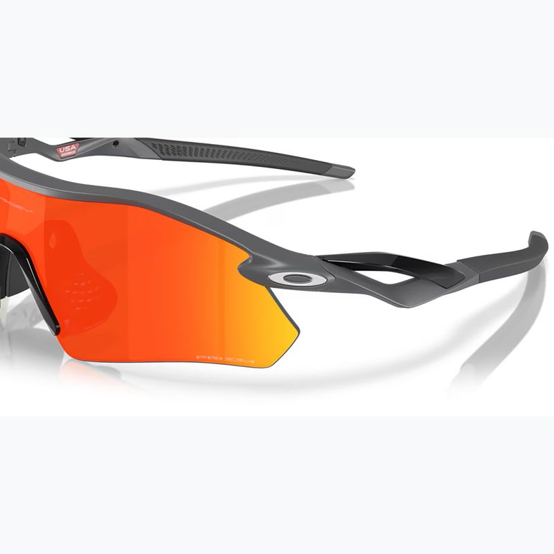 Oakley Radar Plate mattem Kohlenstoff/prizm Rubin Sonnenbrille 6