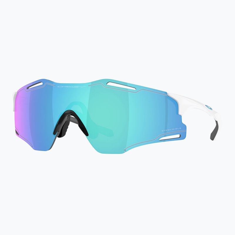 Oakley Cybr Zero poliert weiß/Prisma Saphir-Sonnenbrille 9